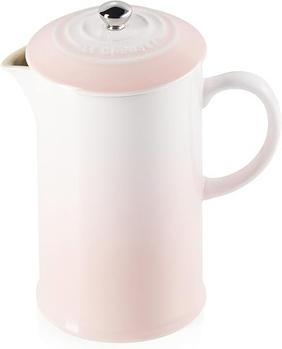 Le Creuset Stoneware Cafetière French Press 1 L Shell Pink 60706087770003