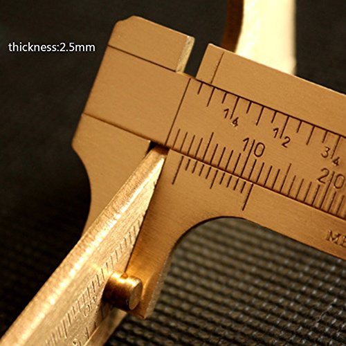 image for EKLOEN Mini Brass Sliding 80mm Double Scale Caliper for Measuring Gems