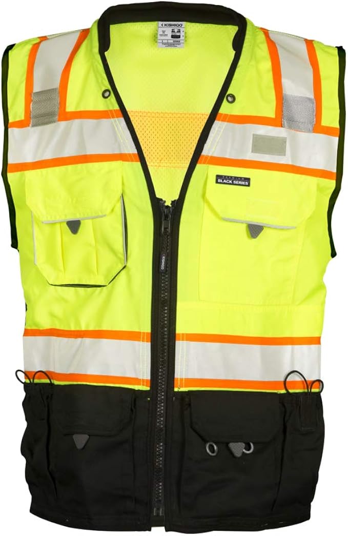 Safety Vest SU500G2X Class 2 Green Surveyors Solid
