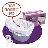 Carebag Commode Liner with Super Absorbent Pad (2 boxes of 20 liners) by Cleanis Inc.