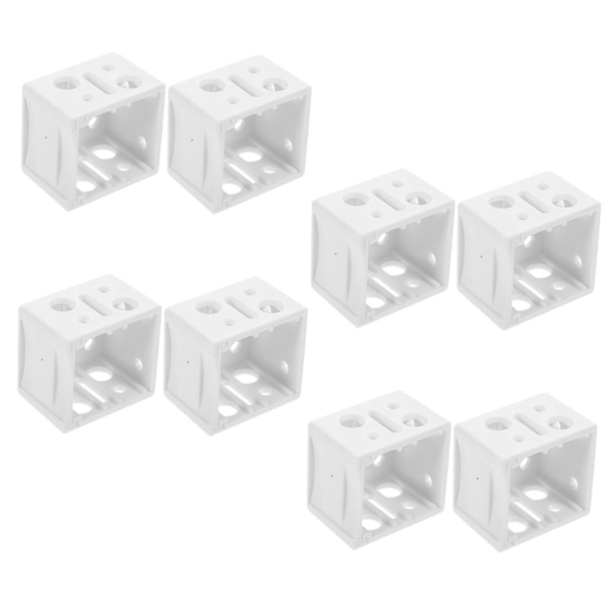 8pcs 1 Window Rail Bracket Window Blinds Brackets Window Blinds Mounting Brackets Mounting Brackets for Blinds Blind Hold down Brackets Blind Parts Abs White Mini Venetian Blinds