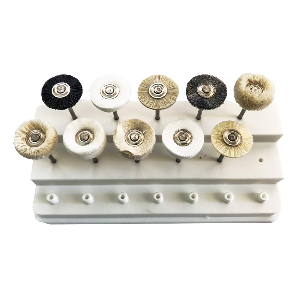 BUZZUFY Polirapid Mounted Miniature Small polishing Round Brush Set 10pcs