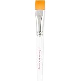 Snazaroo Professional Face Paint Brush, Large Flat | Made from Toray, Synthetic Fibers, Soft, Durable Face &amp; Body Paint Brushes; Washable, Cleans With Warm Soapy Water