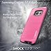 Galaxy S7 Edge Case, COVRWARE [Iron Tank] w/ [Full-Coverage Screen Protector] Heavy Duty Full-Body Rugged Holster Armor [Brushed Metal Texture] Case [Belt Clip][Kickstand], Pink