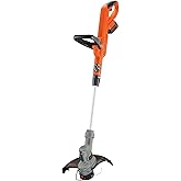 BLACK+DECKER 20V MAX String Trimmer and Edger 2 in 1, Cordless Weed Wacker with Auto Spool Feed, Battery and Charger Included, 12 Inch Steel Deck, Reduced Vibration (LST300)