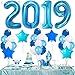 KatchOn 2019 Blue with Blue Stars Set 2019 Blue Balloons for New Years Eve and Graduations Party Supplies - Large, 2019 New Years Eve Party Supplies Decorations - Graduation Party Supplies