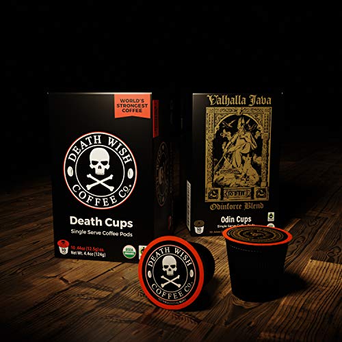 Death Wish Coffee Pods The World’s Strongest Coffee & Valhalla Java
