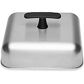 Weber&reg; Griddle Basting Dome &ndash; Stainless Steel Dome | Cover 4 Burgers, for Melting Cheese &amp; Steaming Veggies &amp; Rice - (10" x 10"), Griddle Cooking Accessories