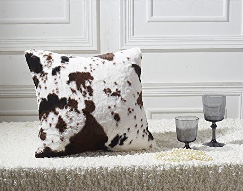 Anna Ricci 18x18 inch Super Soft Animal Pattern Faux Fur Plush Pillow-Diary