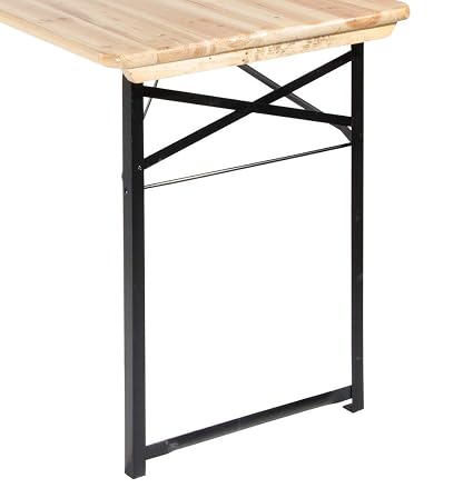Verdelook Gambe Di Ricambio Per Tavolo Set Birreria Set Da 2 Pezzi 73x53x25 Cm