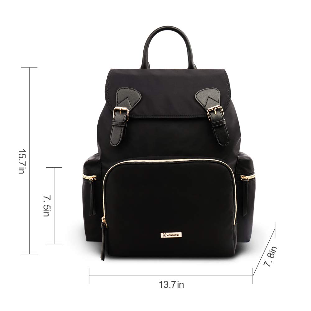 VS VOGSHOW Diaper Bag Backpack: Multifunctional Stylish Travel Baby Bag with Crossbody Strap