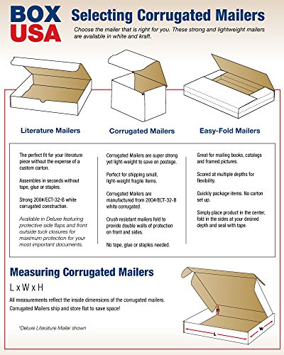 BOX USA BM1264K Corrugated Mailers, 12" x 6" x 4", Kraft (Pack of 50)