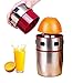 Stainless Steel Juicer, Portable Manual Lid Rotation Citrus Juicer Lemon Juicer Squeezer for Oranges, Lemons, Tangerines and Grapefruits