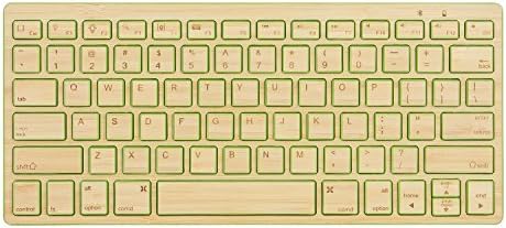 ModishOmbre Compact Ultra Slim Wireless Universal Bamboo Wooden Bluetooth Keyboard with charging cable for iPad Air 2/Air/iPad Pro/iPad mini 4/3/2/1/iPad 4/3/2/iPhone 6/Apple iPhone 7/Android Devices/Desktop