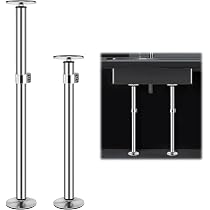 Undermount Sink Brackets Kit – Heavy Duty Steel Support For Fallen Sinks, Adjustable 45° Rods, 680 Lbs Capacity (Patent No. US 11,060,269 B2)
