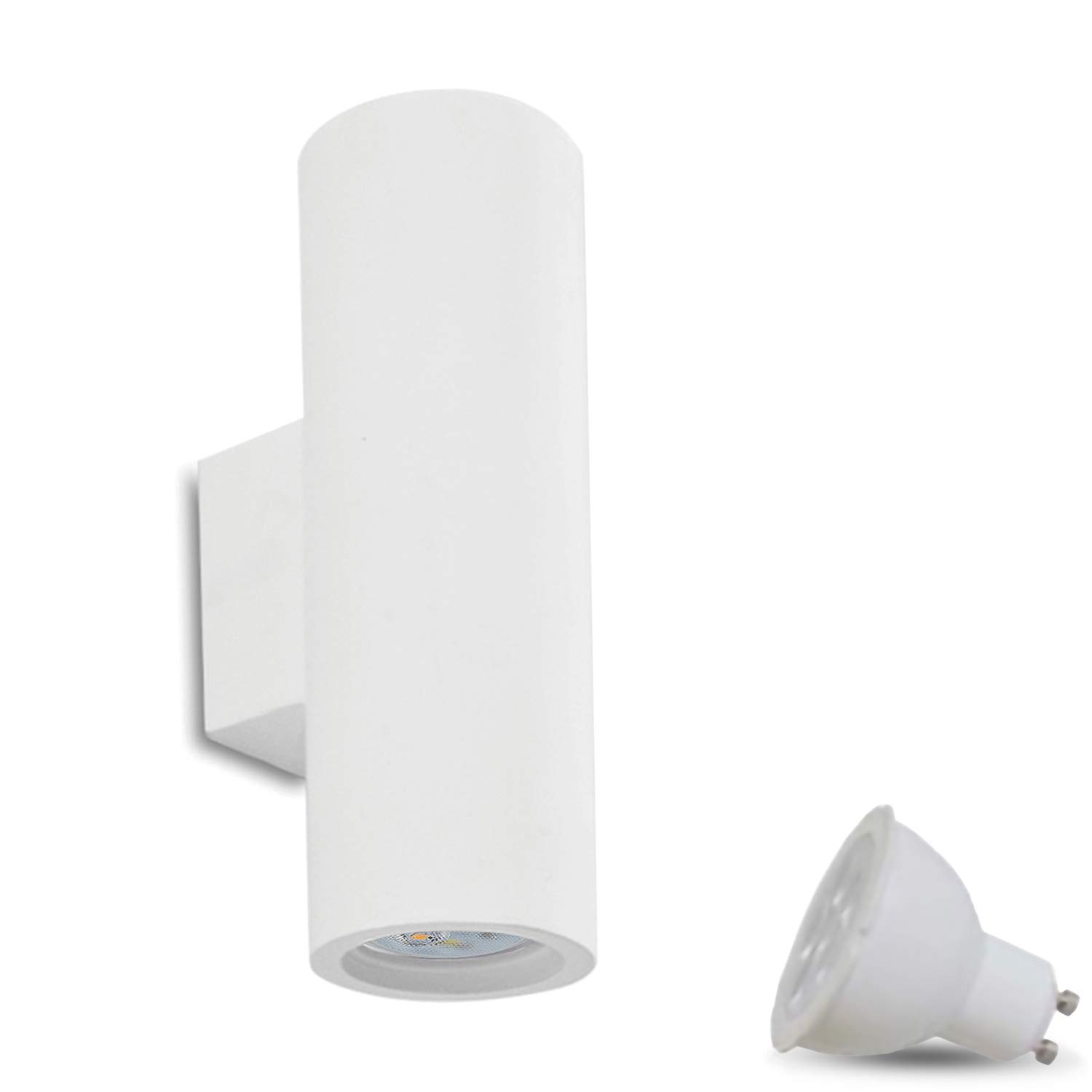Inkl Innenleuchte Wandleuchte Wandlampe Aus Gips Telmo Rund Weiss