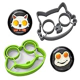Tenta Kitchen Utensils Premium Silicone Frog Mold Cat Mold, Perfect Egg Molds for Eggs Made Using Only Eco-friendly Food Grade Nonstick Silicone Kitchen gadgets set of 2 (Cat/Frog)