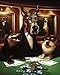WallsThatSpeak Dogs Playing Poker Pool Prints, 8 by 10-Inch, Black/Brown/Green, Set of 3