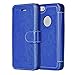 iPhone SE Case,iPhone 5S Case,iPhone 5 Case,Mulbess [Layered Dandy][Blue] - [Card Slot][Flip][Slim Fit] - PU Leather Wallet Case for Apple iPhone SE 2016
