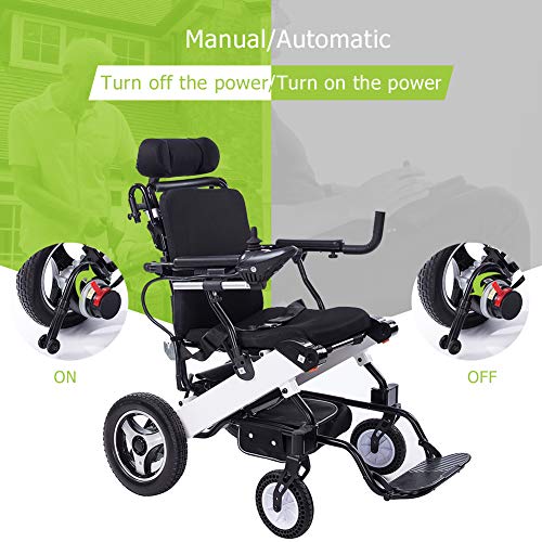 image for ELENKER Electric Wheelchair, Foldable Powered Mobility Aid Folding Car
