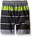 Kanu Surf Boys Quick Dry UPF 50+ Beach Swim Trunk, Specter Charcoal, 4T