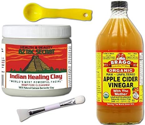 Indian Healing Clay Natural Calcium Bentonite Clay Natural Face Mask With Braggs Apple Cider Vinegar
