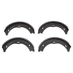 TRQ Rear Parking Brake Shoe Set Compatible with