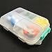 Pill Organizer 10 Compartments Travel Portable, Pill Case for Purse, Pill Box for Vitamin 2Pcs (Black+White)