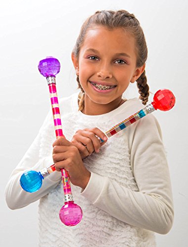 2GoodShop Cheerleader Baton Dance Twirling Glitter Baton for Girls Great for Marching Bands Sport Games and Parades Comes in 4 Styles Pack of 6 | Item #2803