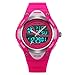 Children Watch Boys Girls Outdoor Sports Watch Digital Analog LED Quartz Watch Waterproof Sports Wrist Watch-Pink