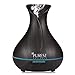 Purest Naturals 300ml Wood Grain Essential Oil Diffuser Humidifier - Upgraded Model -Choose from Our VARIATY of Colors (Black)
