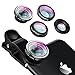 Universal 4 in 1 Camera Lens Kit- Yarrashop Phone Lens Fish Eye Lens + 2 in 1 Macro Lens + Wide Angle Lens + CPL Lens for iPhone 6/6 Plus/6s/6s plus/5/5S/4/4S,iPad Air/Mini,Samsung Galaxy/Note (Black)