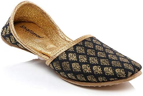 Shalimar Kids Boys Decorated Indian Fancy Shoes Handmade Leather Khussa Jutti Mojari Children Flat Slipons Size 11-5 UK Child