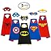 MIJOYEE Superheros Capes and Mask Costumes for kids 5Pcs Cartoon Dress Up Double-sided Costumes (Superheros Cape)