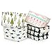 Zonyon Cute Storage Bins, Foldable Small Canvas Storage Baskets Organizers Mini Hamper with Handle for Nursery,Baby,Makeup,Toy,Keys, Office,Desk,4 Packs