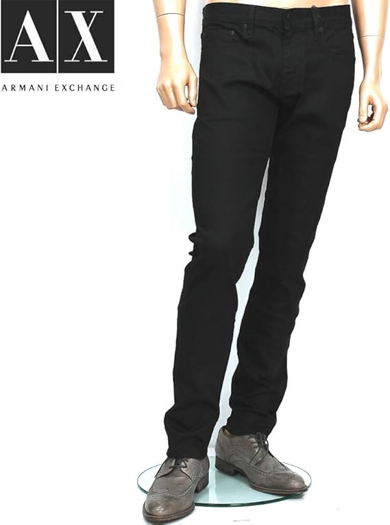 Amazon Armani Exchange アルマーニ エクスチェンジ ブラックジーンズ コーティング デニムパンツ スキニー メンズ 黒 Ax 31 並行輸入品 ジーンズ 通販