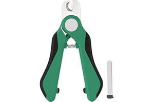 Swihauk Heavy Duty Dog Nail Clippers and Trimmers, Professional Pet Nail Clippers for Dogs & Cats with Nail File, Cat Claw Clippers with Safety Guard to Prevent Over-Cutting, Green