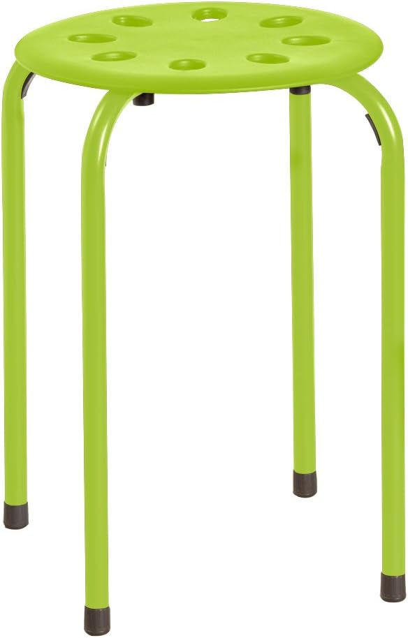 Norwood Commercial Furniture - NOR-1101AC-SO - Assorted Color Stacking Stools - Stackable Stools for Kids and Adults - Flexible Seating for Home, Office, Classrooms - Plastic/Metal 17.75" (Pack of 5): Kitchen & Dining