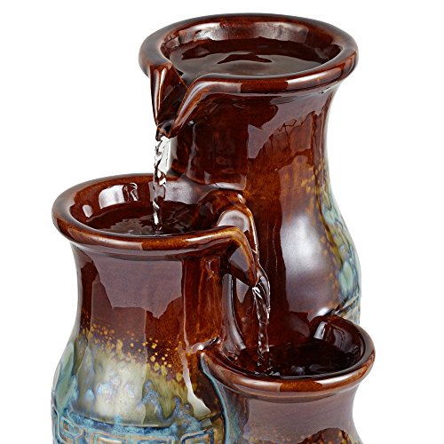 Mediterranean Jar 11 1/2" High Ceramic Tabletop Fountain - Thumbnail 3