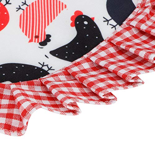 Fdit 2 Stück Henne Sattelschürze, 22x17cm Stoff-Hühner-Sattel Flügelfedern-Schutz Elastischer Schutz Heimtierbedarf für Geflügel – Bild 5