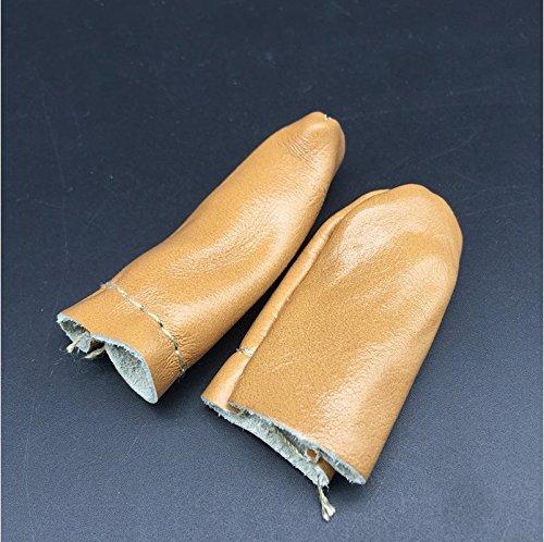 Driak 1Set(10pcs) Random Color Leather Finger Cots Felting Needle Tool For Finger Thimble Cover Protection DIY Craft Wool Felting