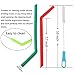 Reusable Silicone Straws with Cleaning Brush for 20 30 Ounce YETI and RTIC Tumblers, Smoothies & Milkshakes, Dishwasher Safe, Safe For Kids Pack of 6