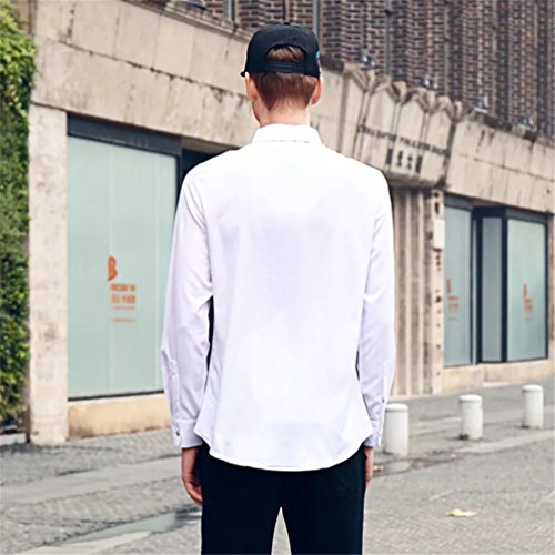 Pizoff Mens Hipster Long Sleeve Luxury Design White Sleeve Colorful