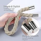 Pretty Jolly Magnetic Curtain Tiebacks 2 Pack Khaki Modern Drape Holdbacks view 3