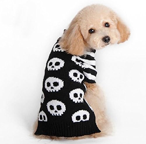 Puppy Clothes Neartime Halloween Fashion Comfortable Pet Clothes Festival Dress Sweater Knitwear (XS, black)