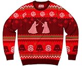 Star Wars Death Star Saber Showdown Red Ugly Christmas Sweater (Adult Medium)