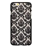 iPhone 6 Plus Case, LUOLNH Carved Damask Vintage Pattern Matte Hard Case Cover For iPhone 6/6s Plus 5.5 inch - Black