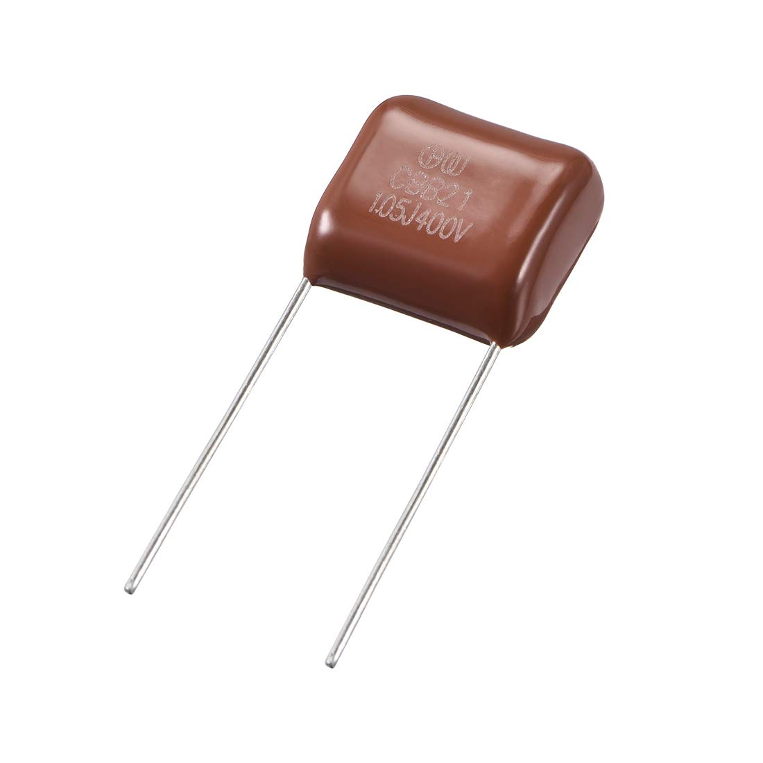 sourcing map CBB21 Metallized Polypropylene Film Capacitors 400V 1uF for Electric Circuits Energy Saving Lamps Pack of 5