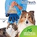 True Touch Five Finger Deshedding Glove- Premium Version, Gentle Grooming Glove Great Cats & Dogs with Long or Short Fur- Includes 1 Authentic Right-Hand True Touch Glove & 1 Lint Roller, Blue, True Touch 1 Pack