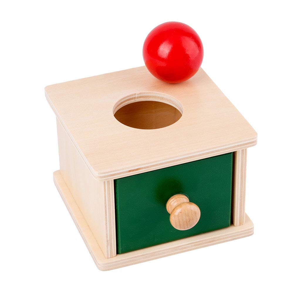 STOBOK Wooden Ball Box Toy Montessori Toy Hand Eye Coordination Ball Box Teaching Aids Preschool Education Toy for Children Toddlers Toddlers